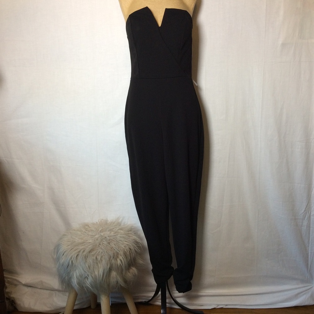 Trixxi Women's Black Strapless Jumpsuit